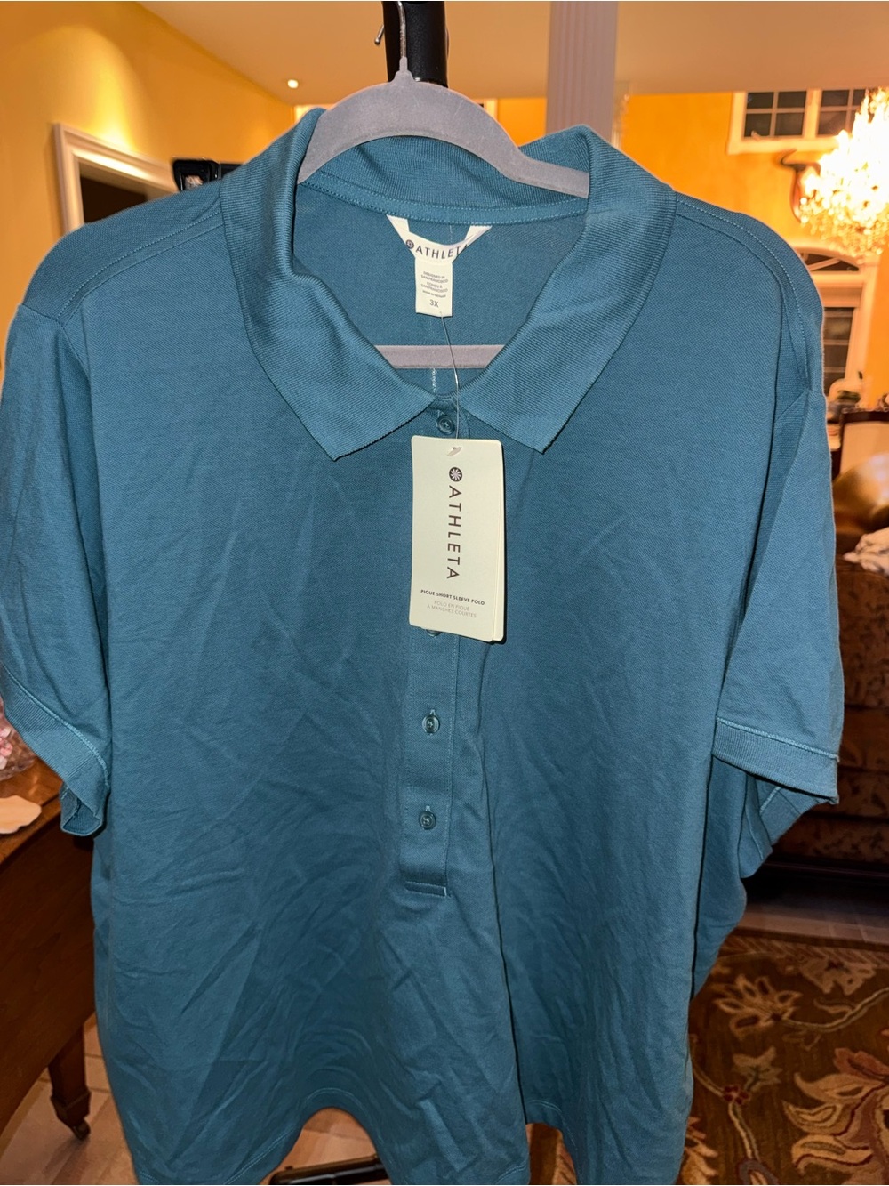 Athleta women’s  Teal Polo Shirt